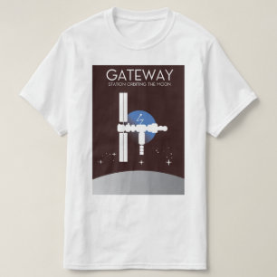 ゲートウェイ – 月を周回するステーション Tシャツ
