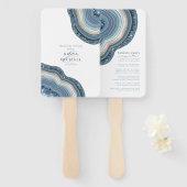 ゲートグリッターウェディングパーティードダスティブルーID647 ハンドファン (正面&裏面)