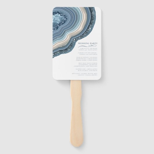 ゲートグリッターウェディングパーティードダスティブルーID647 ハンドファン (裏面)