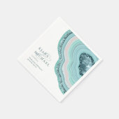 ゲートグリッターコー結婚ナーティール（緑がかった色）ID647 スタンダードカクテルナプキン (角)