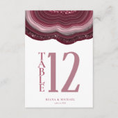 ゲートグリッターテーブル番号ブルゴーニュID647 招待状 (正面)