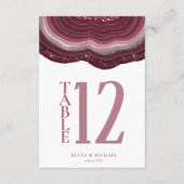 ゲートグリッターテーブル番号ブルゴーニュID647 招待状 (裏面)