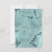 ゲートグリッターリハーサルディナーティール(緑がかった色)ID647 招待状 (裏面)