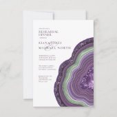 ゲートグリッターリハーサルディナーバイオレットID647 招待状 (正面)