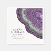 ゲートグリッター結婚のバイオレットID647 スタンダードカクテルナプキン (正面)