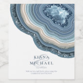 ゲートグリッター結婚ズダスティブルーID647 ワインラベル (シングルラベル)