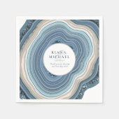 ゲートグリッター結婚ズダスティブルーV2 ID647 スタンダードカクテルナプキン (正面)