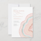 ゲートブライダルシャワーグリッターバラ金ゴールドID647 招待状 (正面)