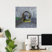 ゲート建築の町のシーン ポスター (ホームオフィス)