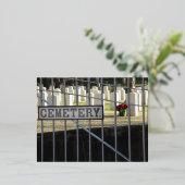 ゲート石マーカー墓国立墓地落ちた 箔シーズンポストカード (立ち正面)