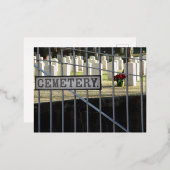 ゲート石マーカー墓国立墓地落ちた 箔シーズンポストカード (正面/裏面)