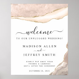 ゲート赤面と金ゴールドのプラグ結婚を抜いた歓迎 ポスター