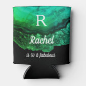 ゲードアゲートグリーン抽象芸術50&ファブラス誕生日 缶クーラー (正面)