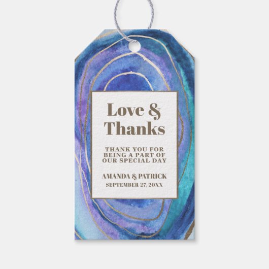 ゲードアゲートジェムストーン結婚式の引き出物ラベル ギフトタグ (正面)