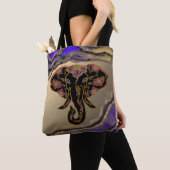 ゲードエレガントの背景を持つ象 トートバッグ (クローズアップ)