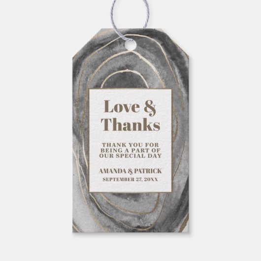 ゲードジェムストーンアゲート結婚式の引き出物ラベル ギフトタグ (正面)