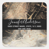 ゲードフェイク金ゴールドク絵を描ロクはシックに スクエアシール (正面)