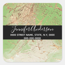 ゲードフェイク金ゴールドグ絵を描ロンの質感はシック スクエアシール