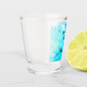 ゲード瑪瑙ブルーパターン50及び素晴らしい誕生日 ショットグラス (左)