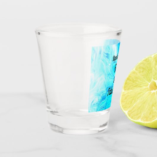 ゲード瑪瑙ブルーパターン50及び素晴らしい誕生日 ショットグラス (左)