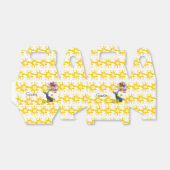 ゲーブルビーフボックスイエローアンドホワイト誕生日猫 フェイバーボックス (折り畳みなし)