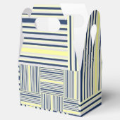 ゲーブルビーフボックスストライプブルーとホワイトイエロー フェイバーボックス (オープン)