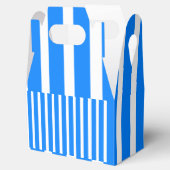 ゲーブルビーフボックスストライプブルーとホワイト フェイバーボックス (オープン)