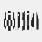 ゲーブルビーフボックスストライプ白黒 フェイバーボックス (折り畳みなし)