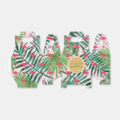 ゲーブルボックスパーソナライズされたトロピカルリーフフラミンゴ フェイバーボックス (折り畳みなし)