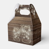 ゲーブルボックスパーソナライズされたメイソン素朴・ジャース フェイバーボックス (裏面サイド)