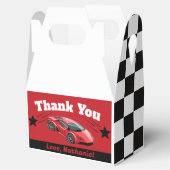 ゲーブルレッドスポーツレースカーをテーマにした誕生日 フェイバーボックス (オープン)