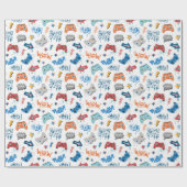 ゲーマカッコいいー用文字付き制御パターン ラッピングペーパー (フラット)