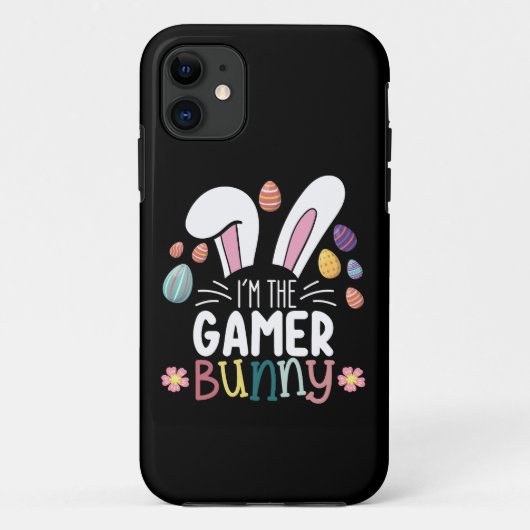 ゲーマーうさぎ イースター ギャーミング マッチング Case-Mate iPhoneケース (裏面)