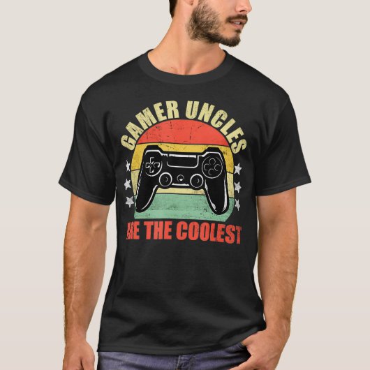 ゲーマーおじさんは最高に面白いレトロゲーム動画が最高 Tシャツ (正面)