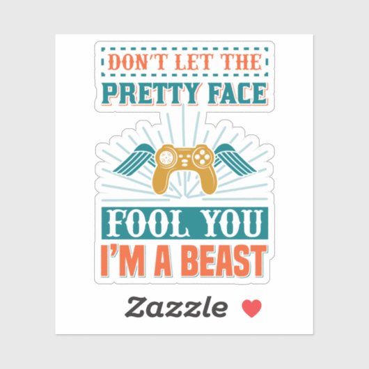 ゲーマーおもしろいガールワードアート シール (シート)