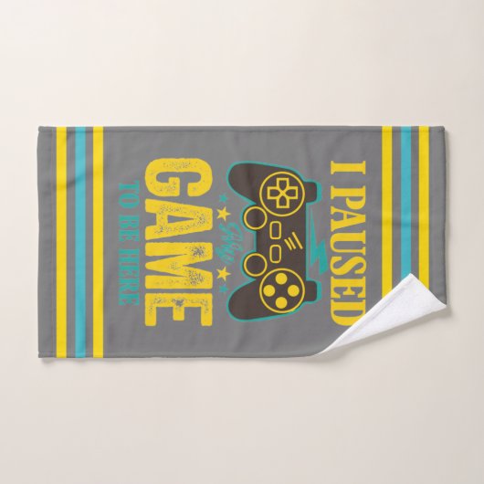 ゲーマーおもしろいギフト – 私はここに来るためにゲームを一時停止 ハンドタオル (ハンドタオル)