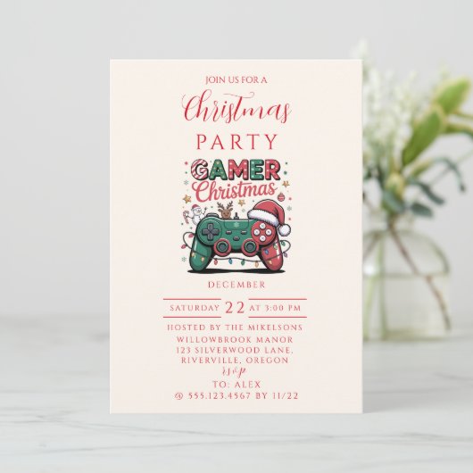 ゲーマーおもしろいクリスマス 招待状 (スタンド正面)