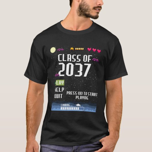 ゲーマーおもしろいゲーミンのための2037ゲームインターフェースのクラス Tシャツ (正面)