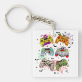 ゲーマーおもしろいハロウィンアクリルキーチェーン キーホルダー (正面)