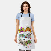 ゲーマーおもしろいハロウィーンエプロン エプロン (着用した状態)