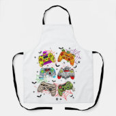 ゲーマーおもしろいハロウィーンエプロン エプロン (正面)