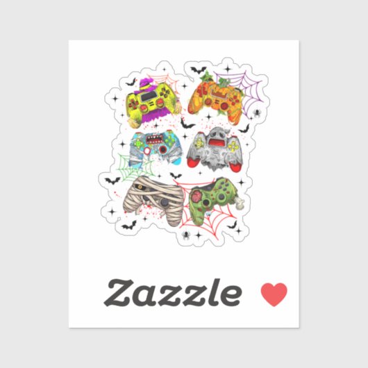 ゲーマーおもしろいハロウィーンステッカー シール (シート)