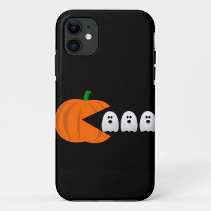 ゲーマーおもしろいハロウィーンパンプキン幽霊たちレトロ iPhone 11 ケース