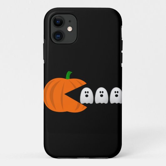ゲーマーおもしろいハロウィーンパンプキン幽霊たちレトロ Case-Mate iPhoneケース (裏面)