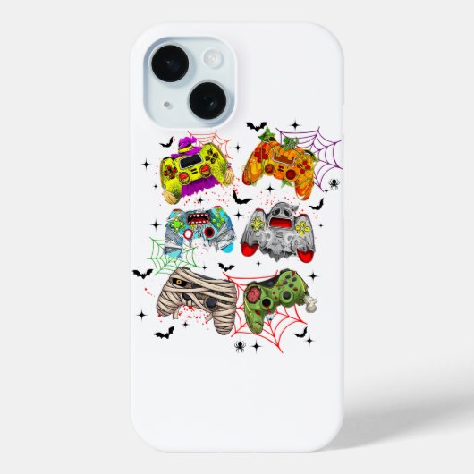 ゲーマーおもしろいハロウィーン電話iPhone 15ケース Case-Mate iPhoneケース (裏面)