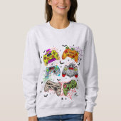 ゲーマーおもしろいハロウィーンTシャツ スウェットシャツ (正面)