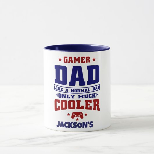 ゲーマーおもしろいパパ マグカップ (中央)