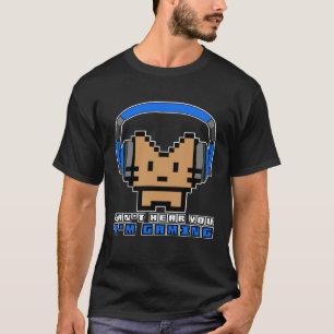 ゲーマーおもしろいヘッドセットピクセルCatがGの音を聞こえない Tシャツ
