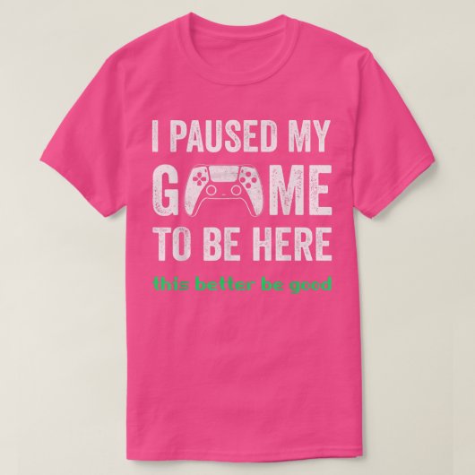 ゲーマーおもしろいボーイズ男性Viのための皮肉なゲーム一時停止 Tシャツ (デザイン正面)