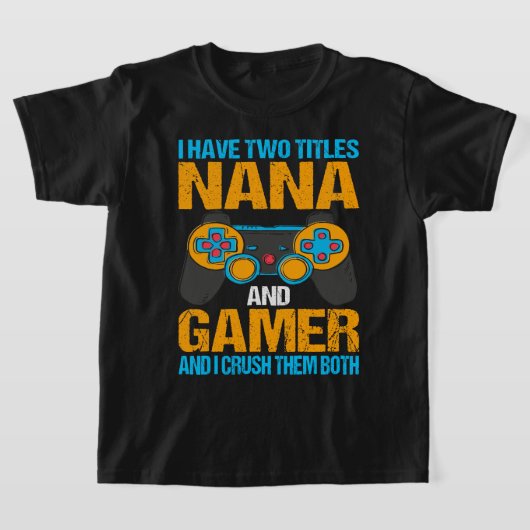 ゲーマーおもしろいヴィンテージゲームボーイズナナのためのギフト Tシャツ (レイダウン)